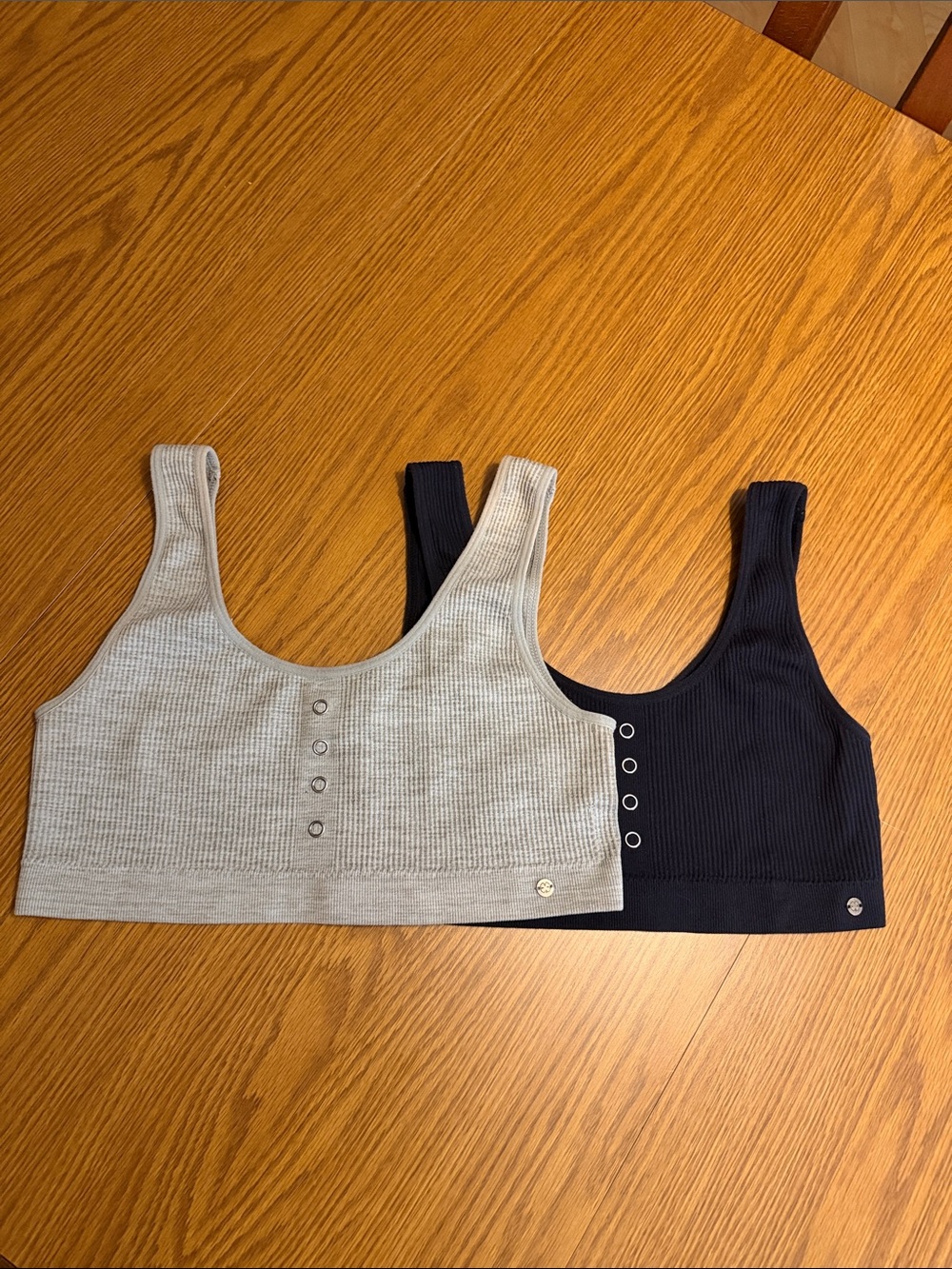 Lucky Brand Seamless Comfort Ribbed Henley Bralette Bundle - Set of 2